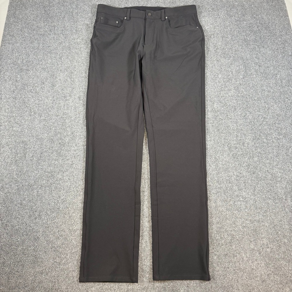Greg Norman Pants Mens 32x32 Black Golf Performance Flat Front Stretch